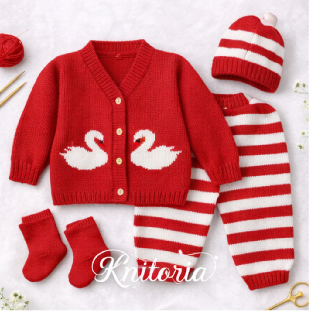 Handmade Organic Wool Baby Sweater - NewBorn