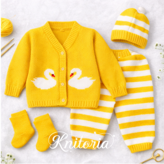 Handmade Organic Wool Baby Sweater - NewBorn